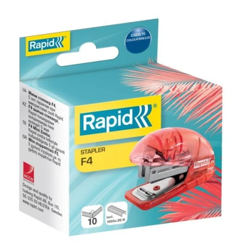 Zszywacz Rapid Colour Breeze F4 koralowy 10k (5001531)