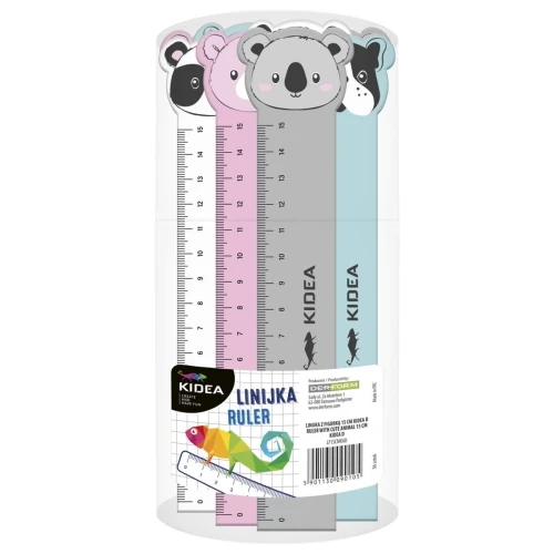 Linijka plastikowa Defa Kidea 15cm (LF15CMKAD)