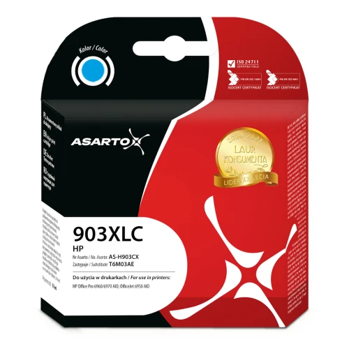 Tusz Asarto do HP 903XLC | T6M03AE | 825 str. | cyan | REF.