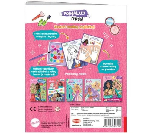 Książka dla dzieci Ameet Barbie™. Pomaluj mnie! (MAK 1101)