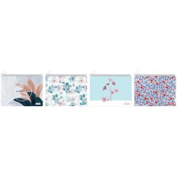 Teczka plastikowa na suwak flower A4 mix Beniamin