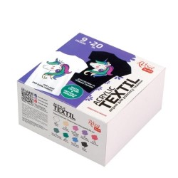 Farba do tkanin Rosa 9 kolorów kolor: mix 20ml 1 kolor.