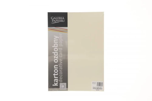 Papier ozdobny (wizytówkowy) Galeria Papieru ryps kremowy A4 kremowy 240g (201812)