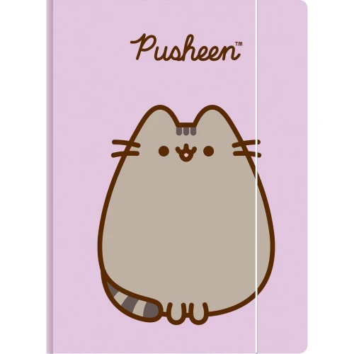 Teczka kartonowa na gumkę Pusheen A4 fioletowy 300g Unipap