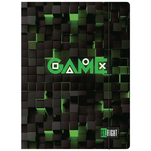 Teczka kartonowa na gumkę ST.RIGHT Green Game A4 mix Unipap