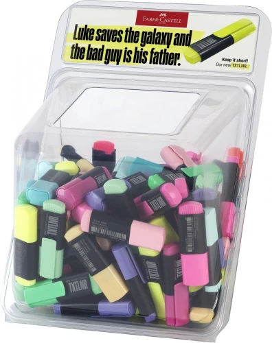 Zakreślacz Faber Castell Display mini txtlnr neon i pastel 100 szt (154202 FC)
