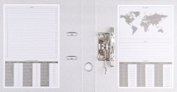 Segregator dźwigniowy Basic z szyną A4 75mm szary (21024221-10)