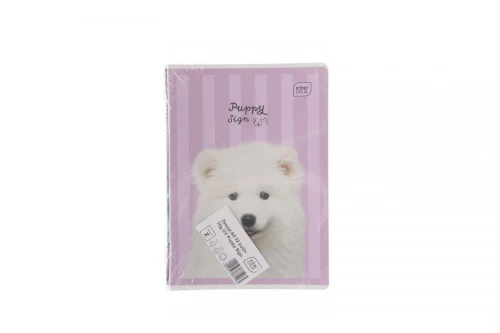 Zeszyt Interdruk PUPPY SIGN A5 32k. 70g linia kolor
