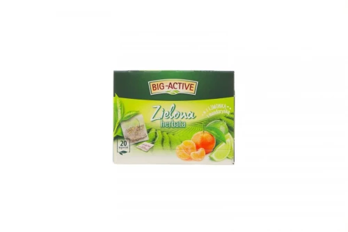 Herbata Big Active zielona mandarynka limonka 20 saszetek
