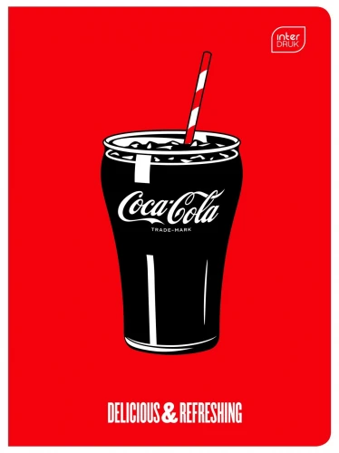 Zeszyt Interdruk COCA COLA MAT+UV A5 32k. 70g krata