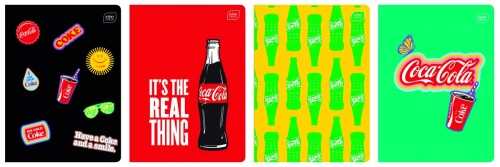 Zeszyt Interdruk COCA COLA MAT+UV A5 32k. 70g trzy linie