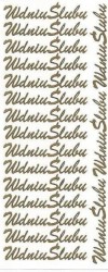 Naklejka (nalepka) Farro W dniu ślubu złote (100)