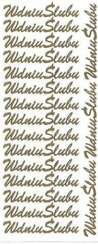 Naklejka (nalepka) Farro W dniu ślubu złote (100)