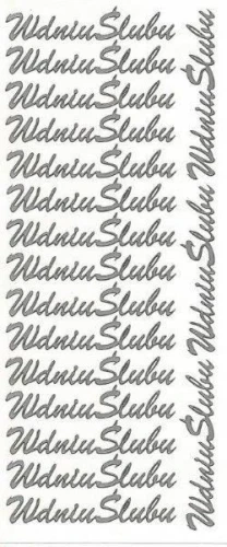 Naklejka (nalepka) Farro W dniu ślubu srebrne (100)