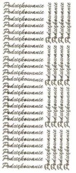 Naklejka (nalepka) Farro podziękowanie złote (084)