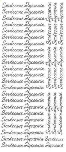 Naklejka (nalepka) Farro Serdeczne życzenia srebrne (002)
