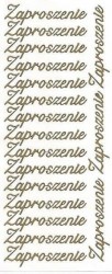 Naklejka (nalepka) Farro Zaproszenie złote (101)