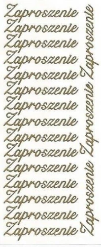 Naklejka (nalepka) Farro Zaproszenie złote (101)