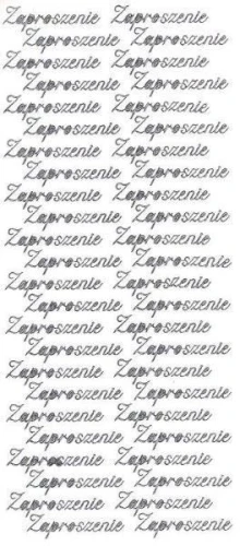 Naklejka (nalepka) Farro Zaproszenie srebrne (004)