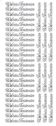Naklejka (nalepka) Farro W dniu imienin srebrne (067)