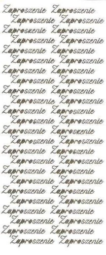 Naklejka (nalepka) Farro Zaproszenie złote (004)