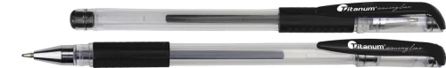 Długopis żelowy Titanum czarny 0,5mm (GPGBLACK ECONOMY)