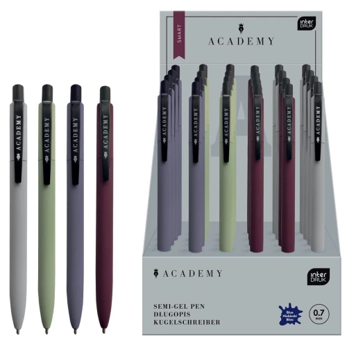 Długopis Interdruk SMART aCADEMY metalowy niebieski 0,7mm (żelowy)