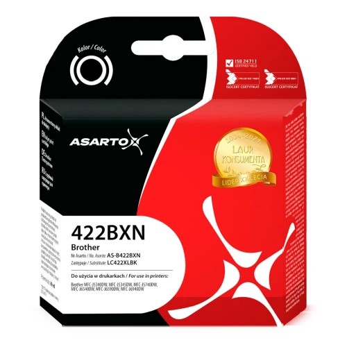 Tusz Asarto do Brother 422BXN | LC422XLBK | 3000 str. | 69ml | black