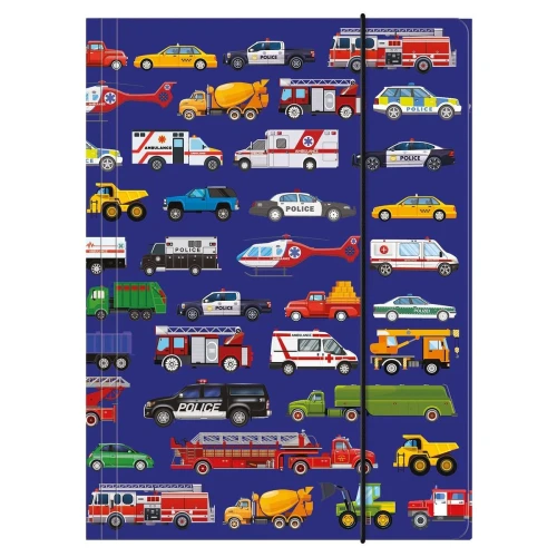 Teczka kartonowa na gumkę Pojazdy mix Derform (TGA4PO11)