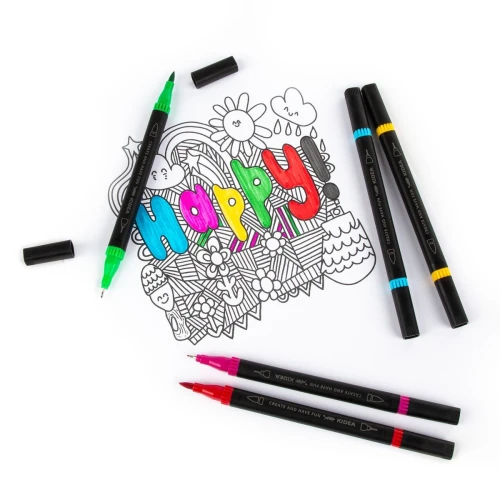 Marker permanentny Kidea mix okrągła końcówka (MBC12KKA)