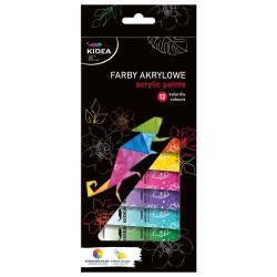 Farby akwarelowe Kidea 12ml 12 kolor. (FAA12KA)