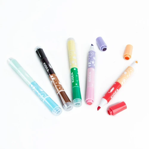 Flamaster Kidea Dwustronne ze stempelkami 10 kol. (DFSZK10KKA)