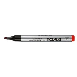 Marker permanentny Toma czerwony czerwony 1,5-3,00mm okrągła końcówka (To-090)