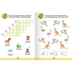Książka dla dzieci Łamigłówki i krzyżówki. Kolorowe zadania dla przedszkolaków 5+