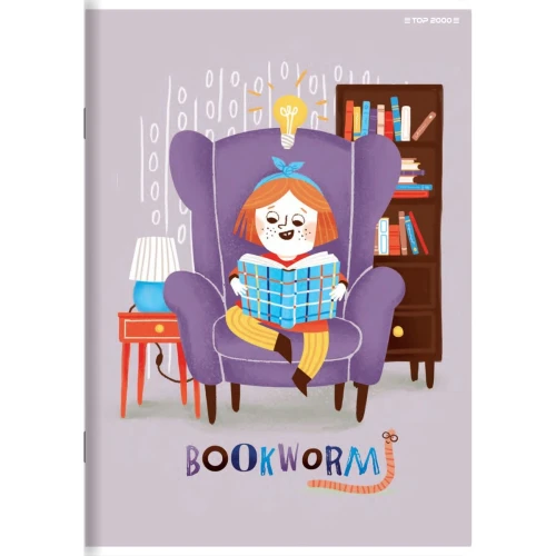 Zeszyt Top 2000 BOOKWORM/RETRO A5 32k. 70g krata (400169402)