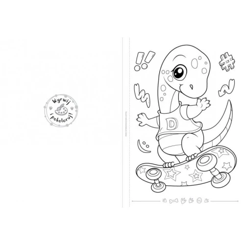 Książka dla dzieci LUBIĘ KOLOROWAĆ DINOZAURY