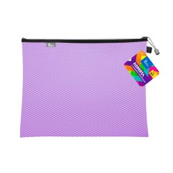 Teczka plastikowa na suwak fioletowa A4  z suwakiem 5903242105111 A4 fioletowy Tetis (BT605-F)