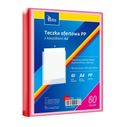 Teczka plastikowa na zatrzask zółta A4  60 koszulek 5903242104886 A4 żółty Tetis (BT630-C60)