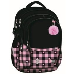 Plecak PINK CHECKERED 4-KOMORY St.Right (BP-01)