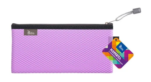Teczka plastikowa na suwak biała z suwakiem fioletowy [mm:] 240x120 Tetis (BT609-F)