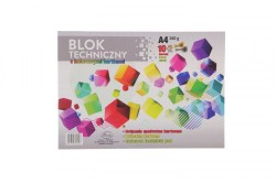 Blok techniczny 12 kolorów + złoty + srebrny A4 mix 160g 14k Protos (1161)