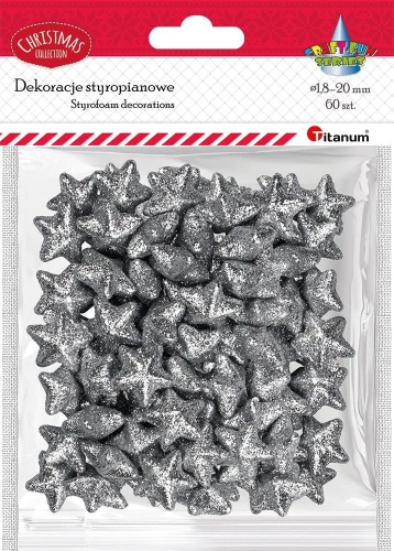 Ozdoba styropianowa Craft-Fun Series gwiazdki Titanum (23YX0326-3(SILVER))