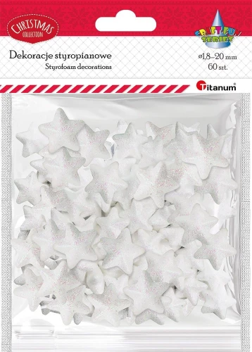 Ozdoba styropianowa Craft-Fun Series gwiazdki Titanum (23YX0326-3(white))