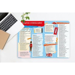 Podkład na biurko Angielskie czasowniki nieregularne mix nadruk PVC PCW Henry (5905701480654)