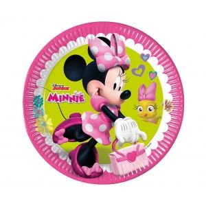Talerz jednorazowy Myszka Minnie papier śr. 230mm 8 szt Godan (93439)