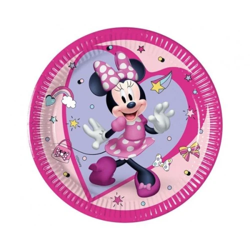 Talerz jednorazowy Minnie papier śr. 200mm 8 szt Godan (94051)