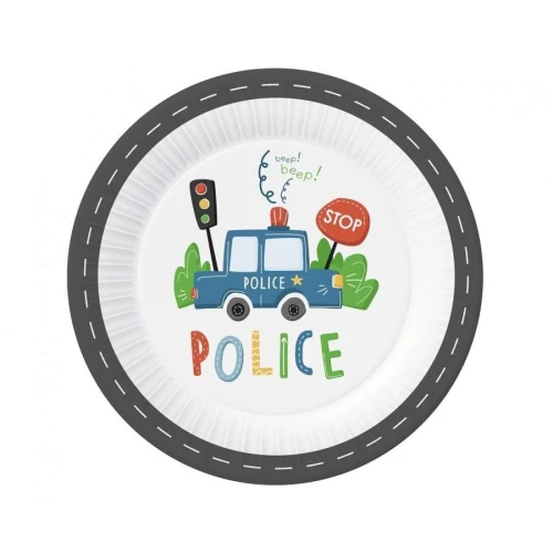 Talerz jednorazowy Police papier śr. 230mm 6 szt Godan (PW-TPO9)