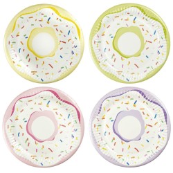 Talerz jednorazowy pączki papier śr. 180mm 8 szt Arpex (D6042F)