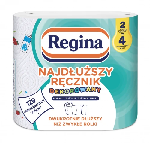 Ręcznik rolka nadruk 2 szt 100% celuloza Regina