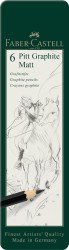 Ołówek artystyczny Pitt Graphite Matt 6 szt (różne) Faber Castell (115207 FC)